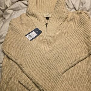 NWT Universal Thread Cream Textured Quarter Zip Sweater - Size S